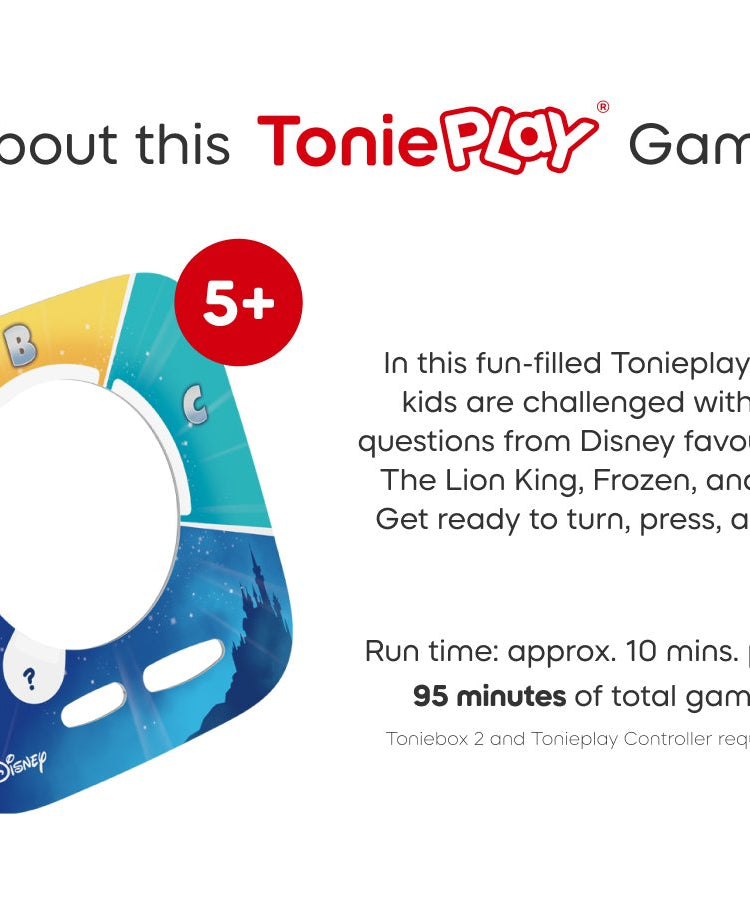 Tonies - Tonieplay Disney Knowledge Quiz Kingdom English Toniebox 2 Game