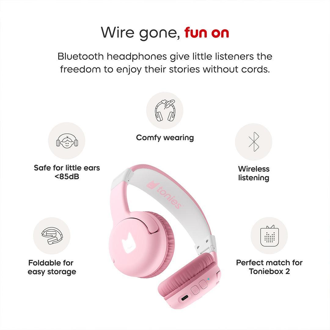 Tonies Toniebox 2 Bluetooth Headphones - Pink-Audio Player Accessories-Pink- | Natural Baby Shower