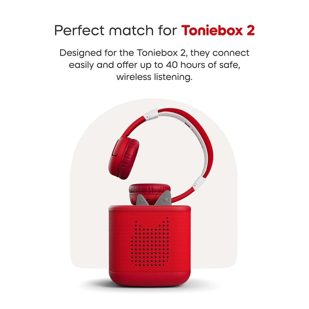 Tonies Toniebox 2 Bluetooth Headphones - Red-Audio Player Accessories-Red- | Natural Baby Shower