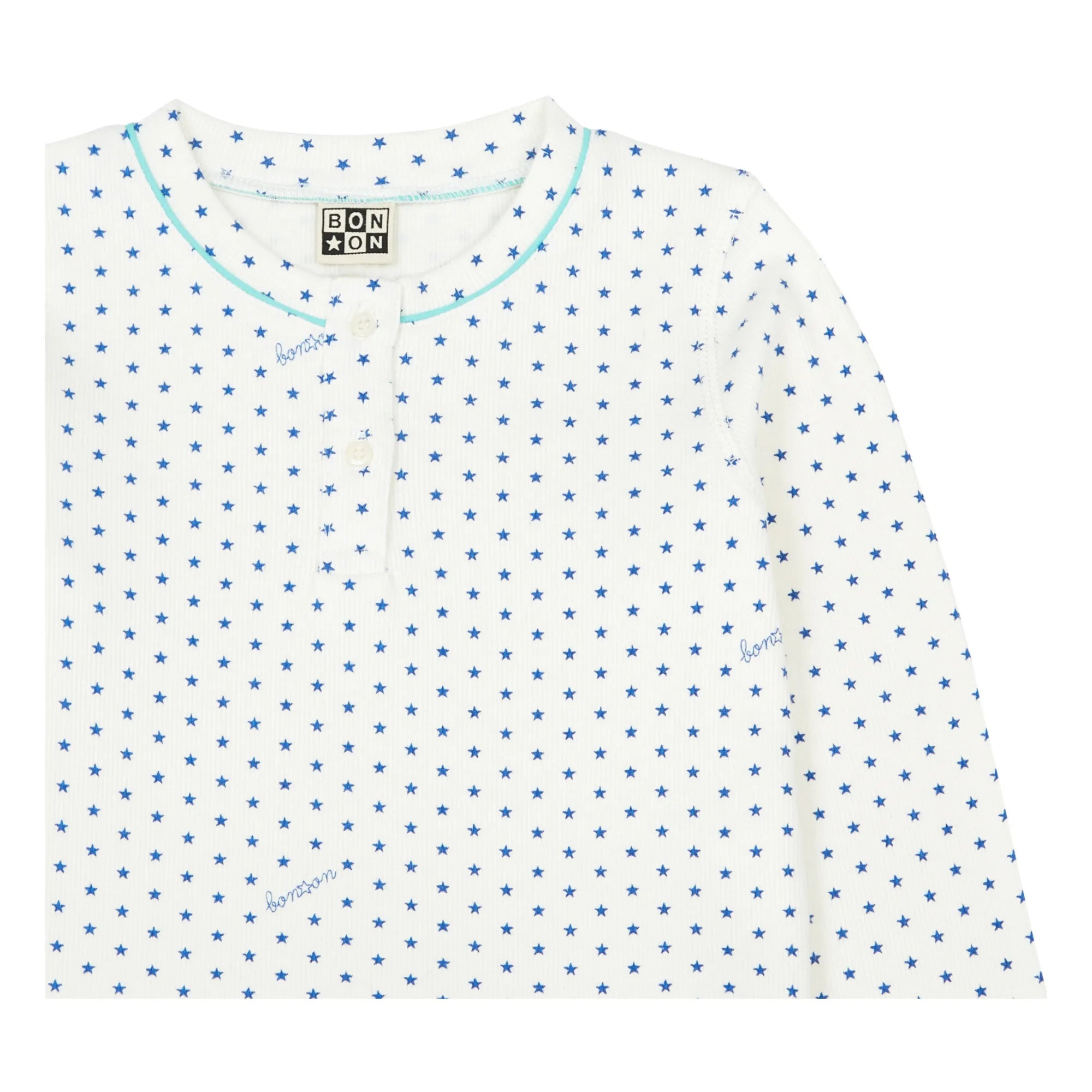 Bonton - Tudor Stars Jersey Pajama Set - No Sleep Club Collection | Blue