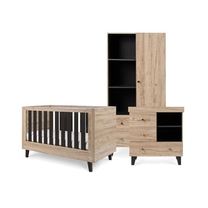 Tutti Bambini Como 3 Piece Room Set - Distressed Oak/Slate Grey-Nursery Sets-Distressed Oak/Slate Grey-No Mattress | Natural Baby Shower