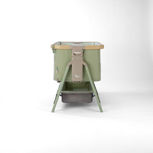 Tutti Bambini Cozee Air 2 Bedside Crib - Drifted Oak / Eucalyptus-Cribs-Drifted Oak / Eucalyptus- | Natural Baby Shower