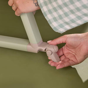 Tutti Bambini Cozee Air 2 Bedside Crib - Drifted Oak / Eucalyptus-Cribs-Drifted Oak / Eucalyptus- | Natural Baby Shower