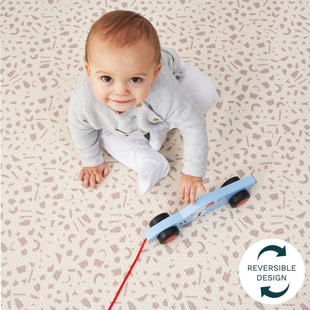 Tutti Bambini Luxury Padded XL Reversible Playmat - Bubble & Terrazzo-Play Mats-Bubble & Terrazzo-(200 x 140 cm) | Natural Baby Shower
