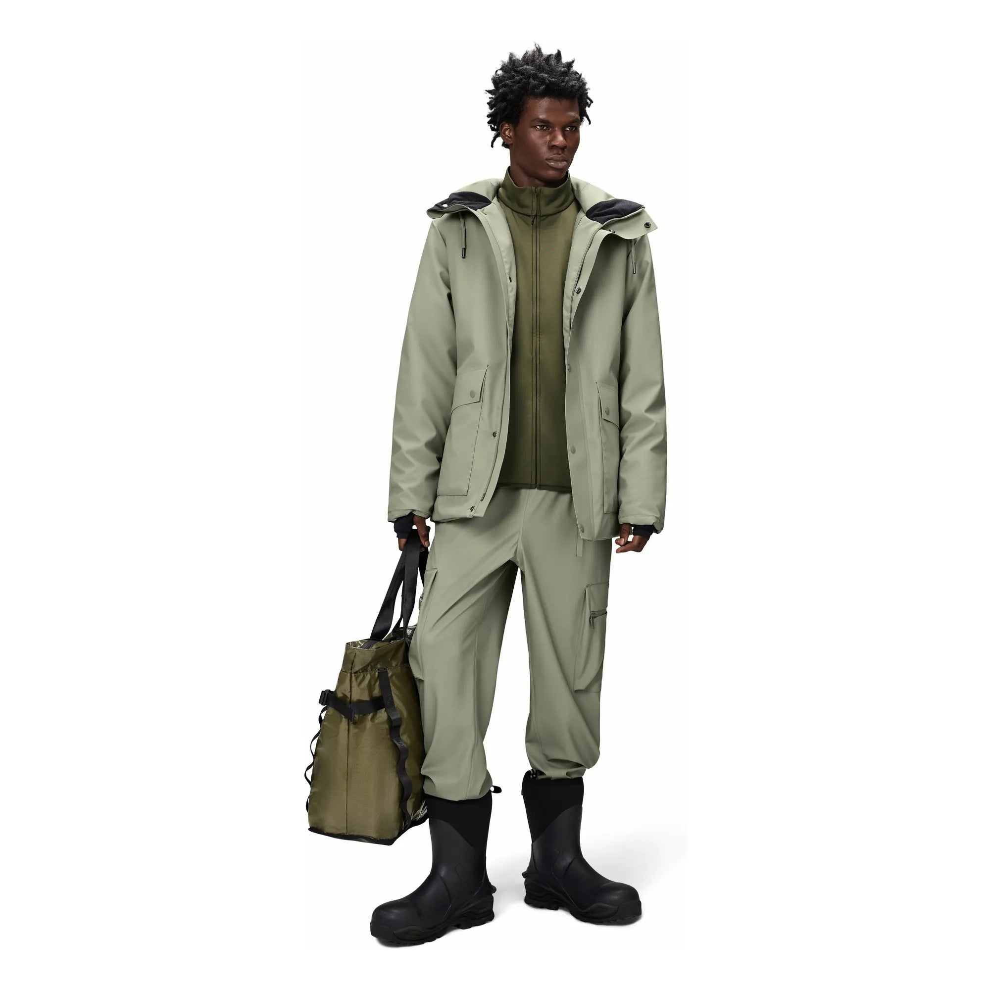 Rains - Waterproof Cargo Pants Regular W3 | Light Khaki