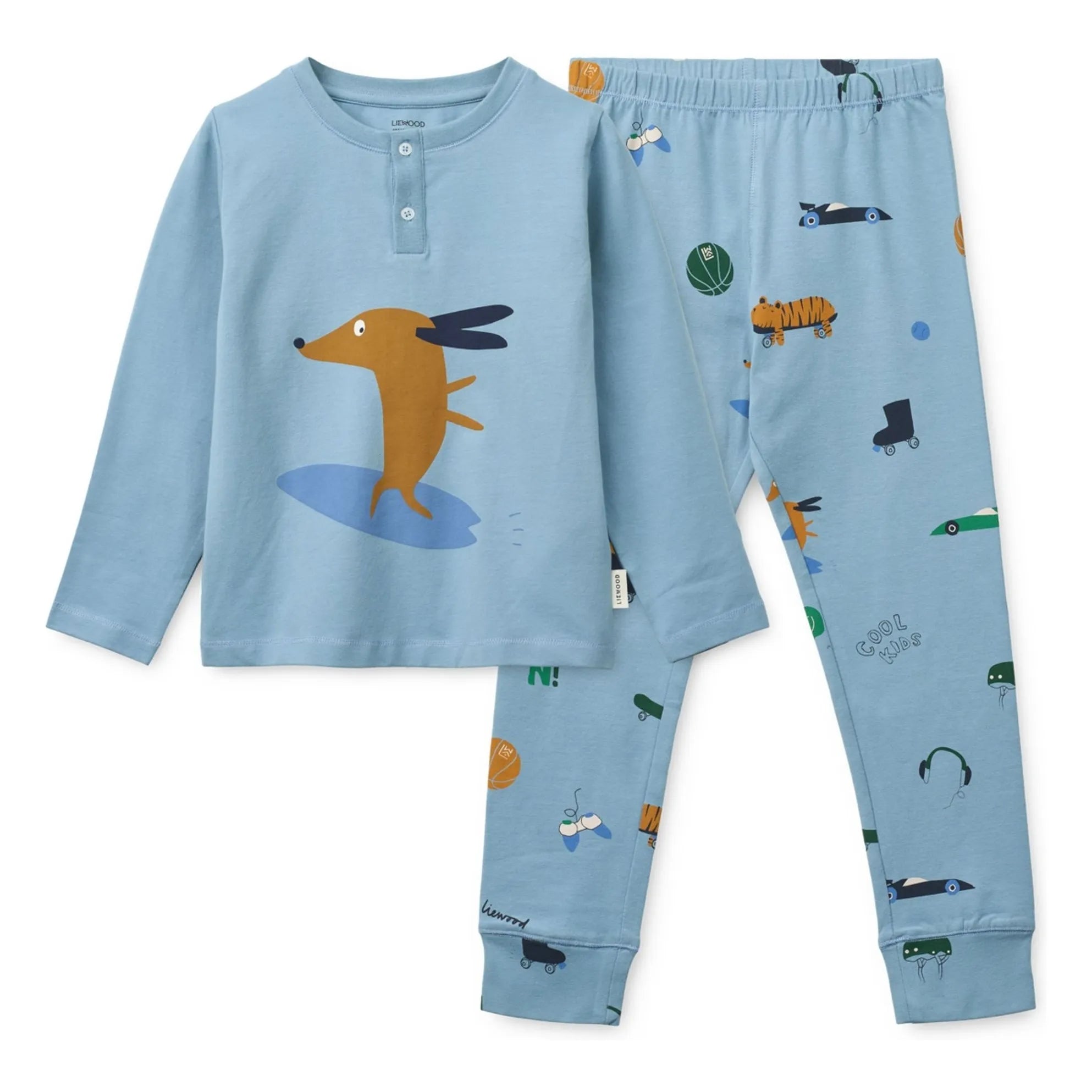 Liewood - Wilhelm Organic Cotton Dog Pajamas | Blue
