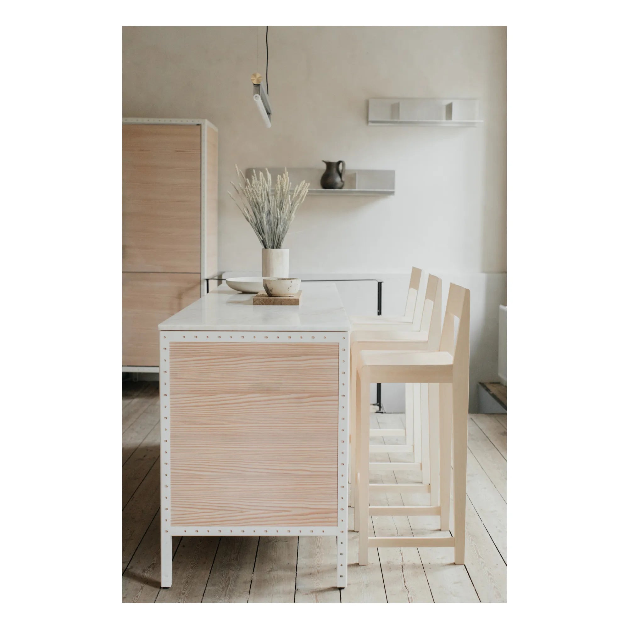Frama - Light Colored Wooden Bar Stool