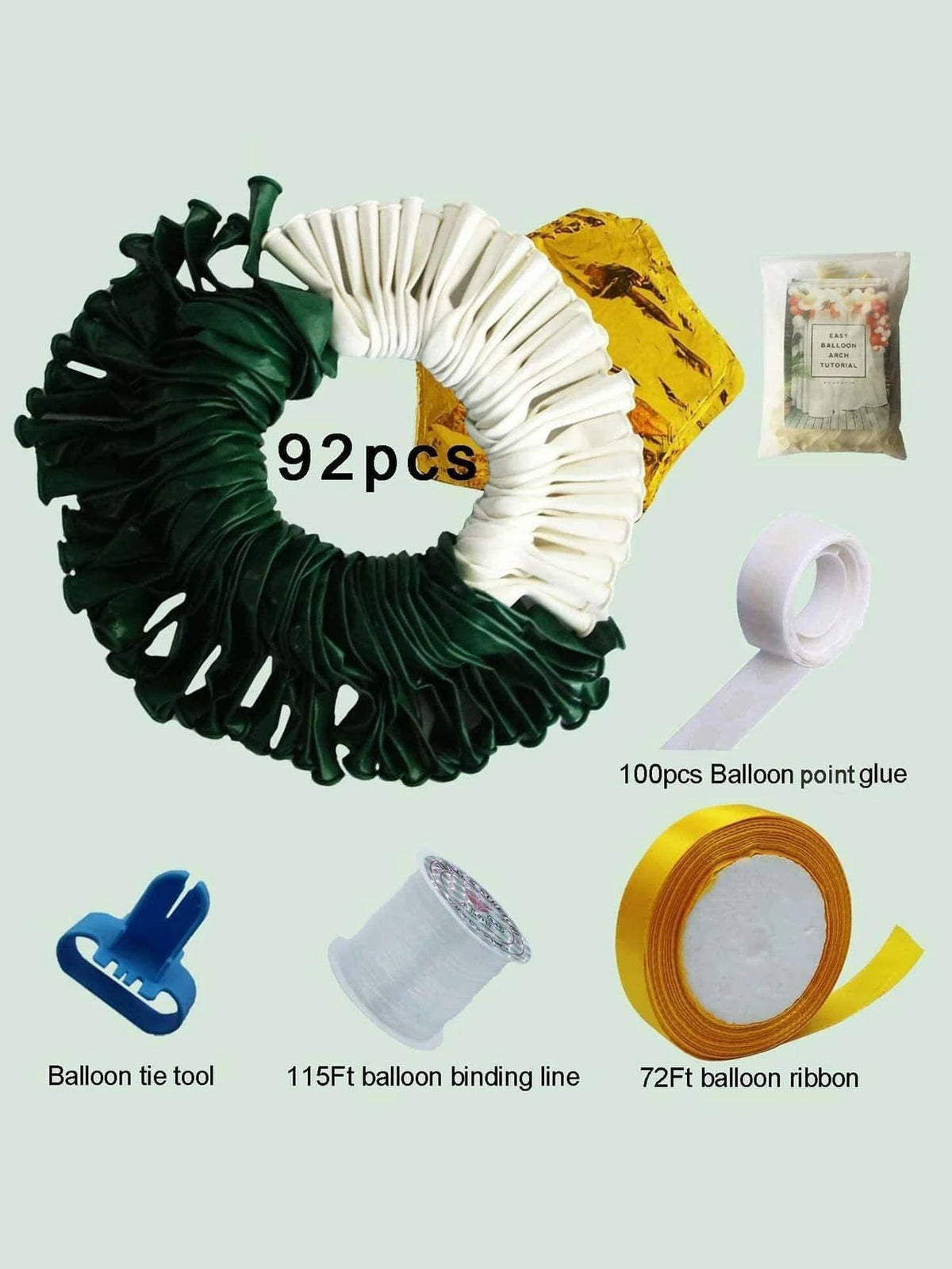 New Year - Christmas 93 Piece Mega Large Size Stylish Pine Tree Themed New Year Decorative Balloon