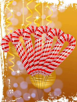 New Year - Christmas Candy Cane Large 84CM New Year Decorative Balloon 1 Piece