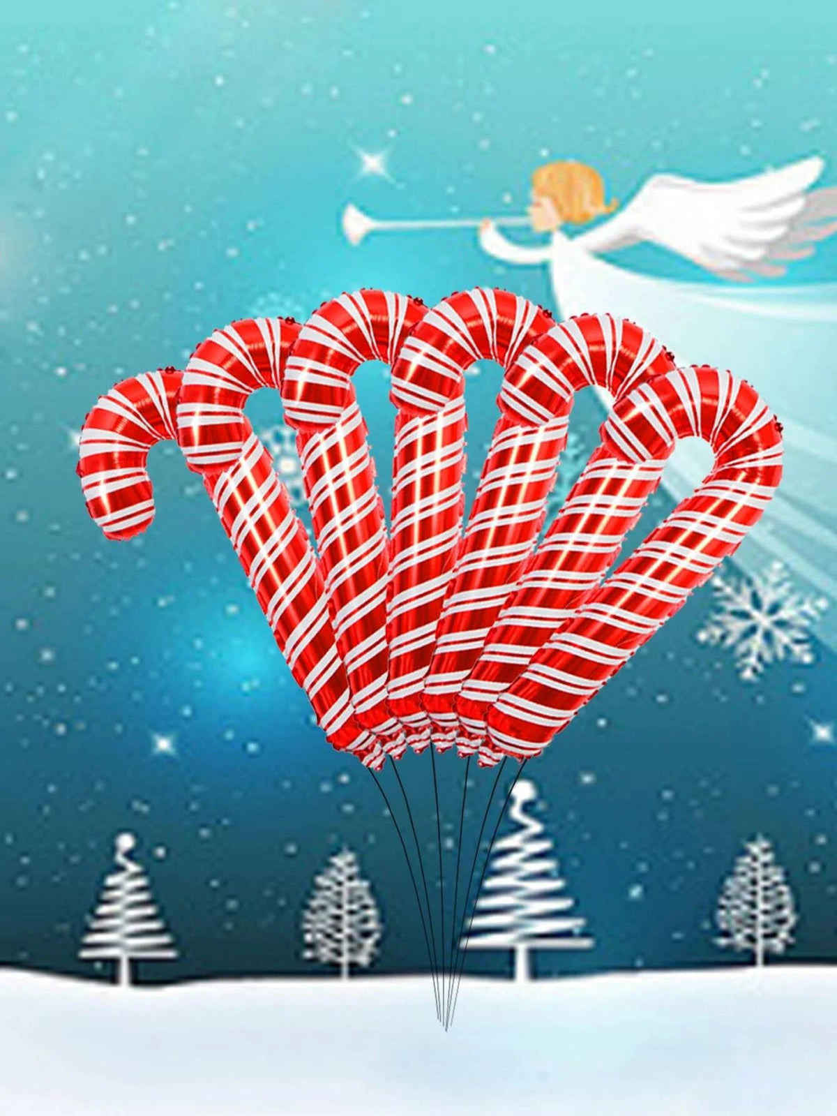 New Year - Christmas Candy Cane Large 84CM New Year Decorative Balloon 1 Piece
