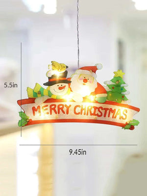 New Year - Christmas Decorative Lighted Merry Christmas Written Ornament