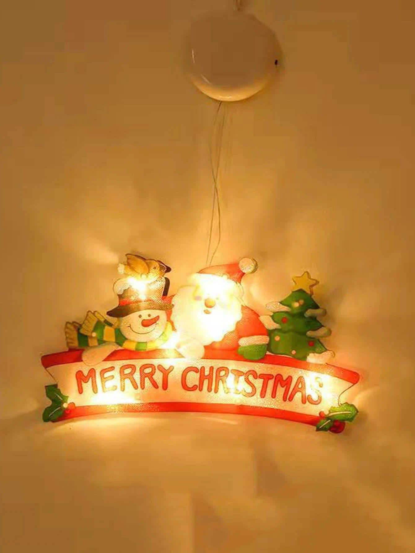 New Year - Christmas Decorative Lighted Merry Christmas Written Ornament