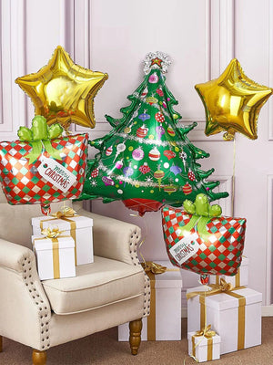 New Year - Christmas New Year Decorative Balloons Set of 5 Pieces
