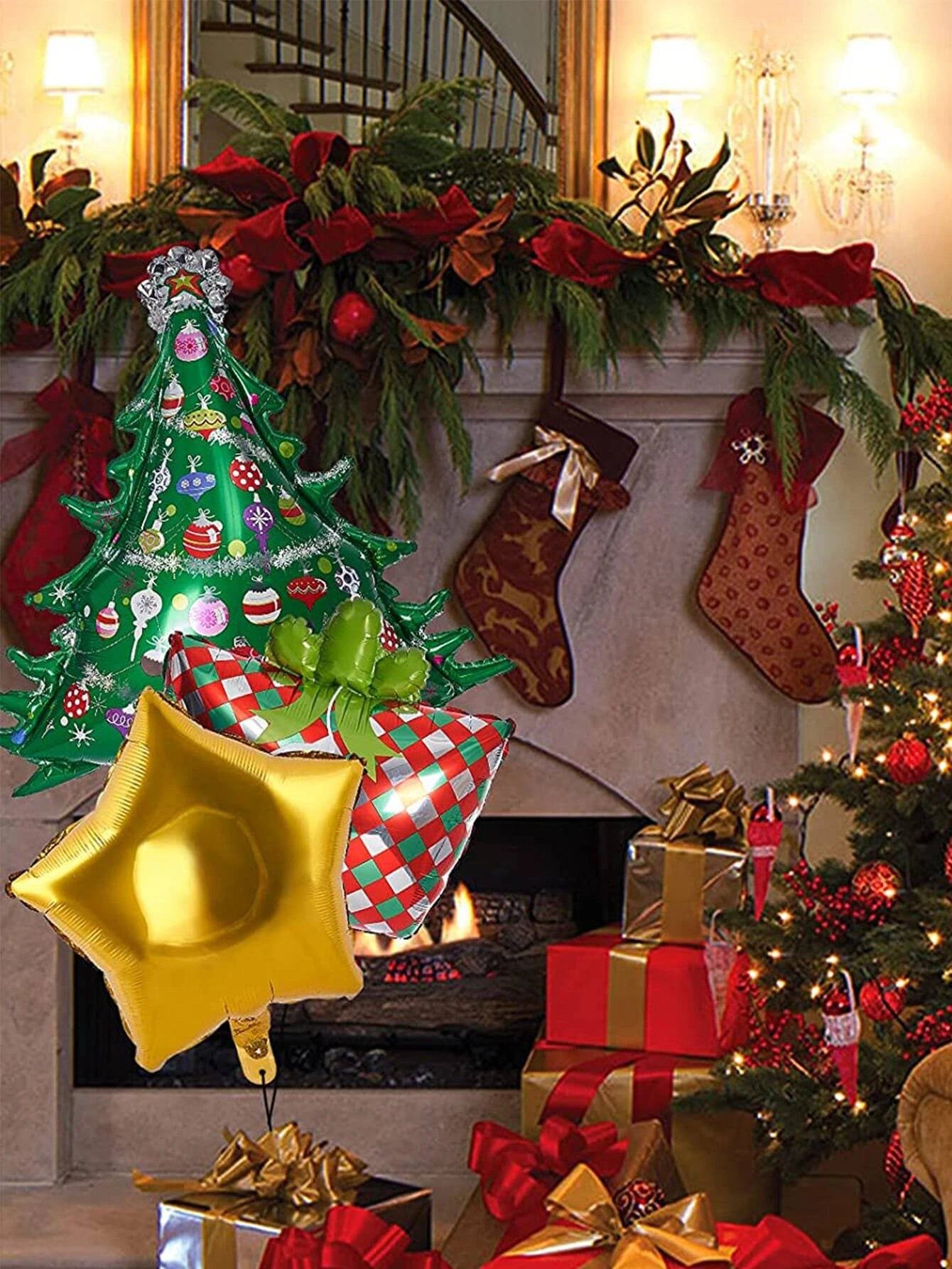 New Year - Christmas New Year Decorative Balloons Set of 5 Pieces