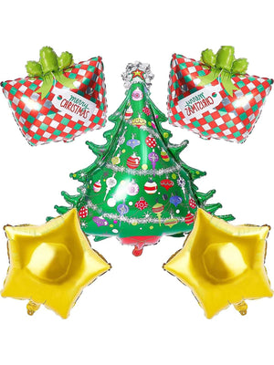 New Year - Christmas New Year Decorative Balloons Set of 5 Pieces