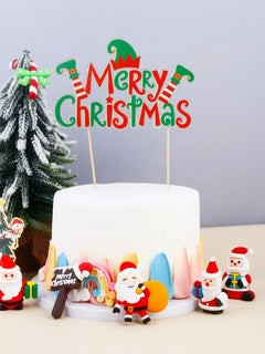 Christmas - New Year Cake Decoration Merry Christmas Topper