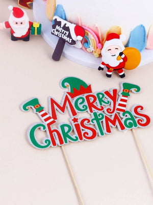 Christmas - New Year Cake Decoration Merry Christmas Topper