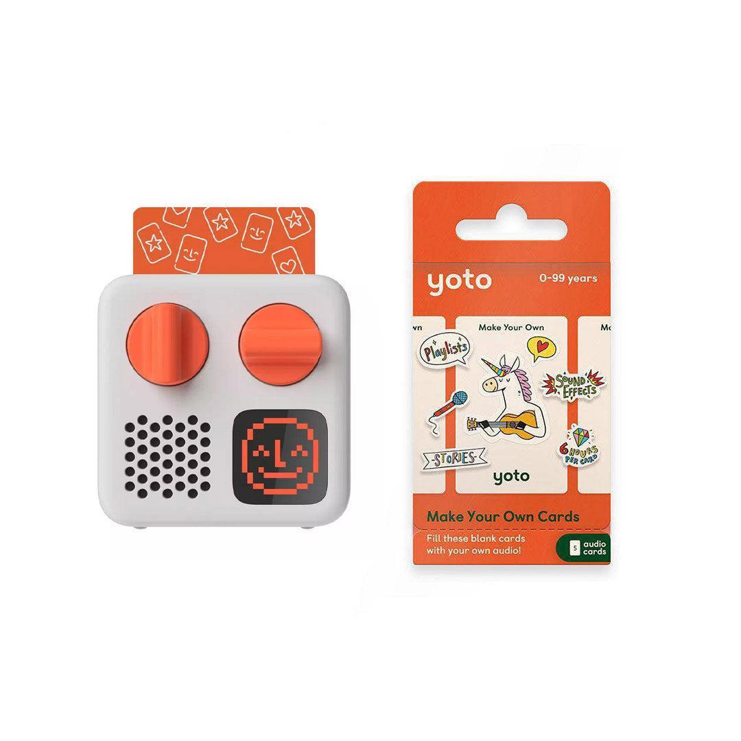 Yoto Mini Player Bundle - Make Your Own Cards | 2024 Edition-Audio Players-No Headphones- | Natural Baby Shower