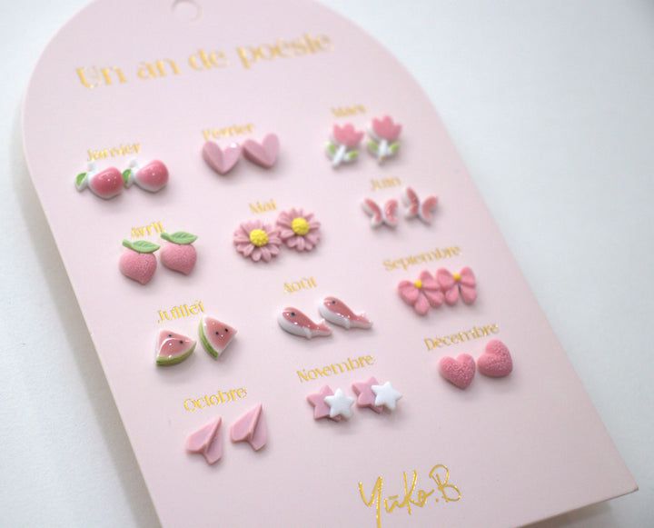 Yuko B. - Children's 12 Pairs Ceramic Earring Set